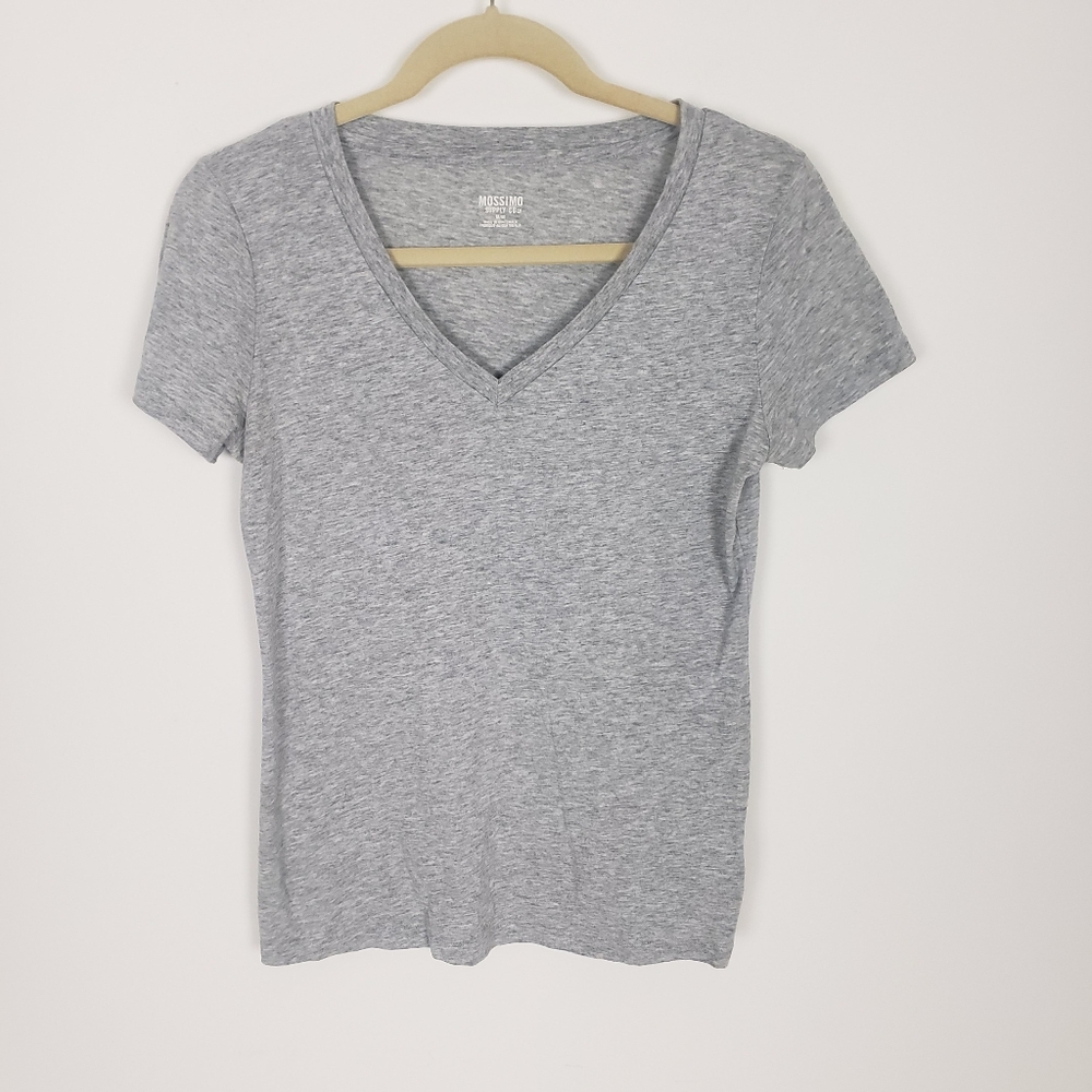 Mossimo Gray Women's V-Neck T-Shirt Size Small Medium